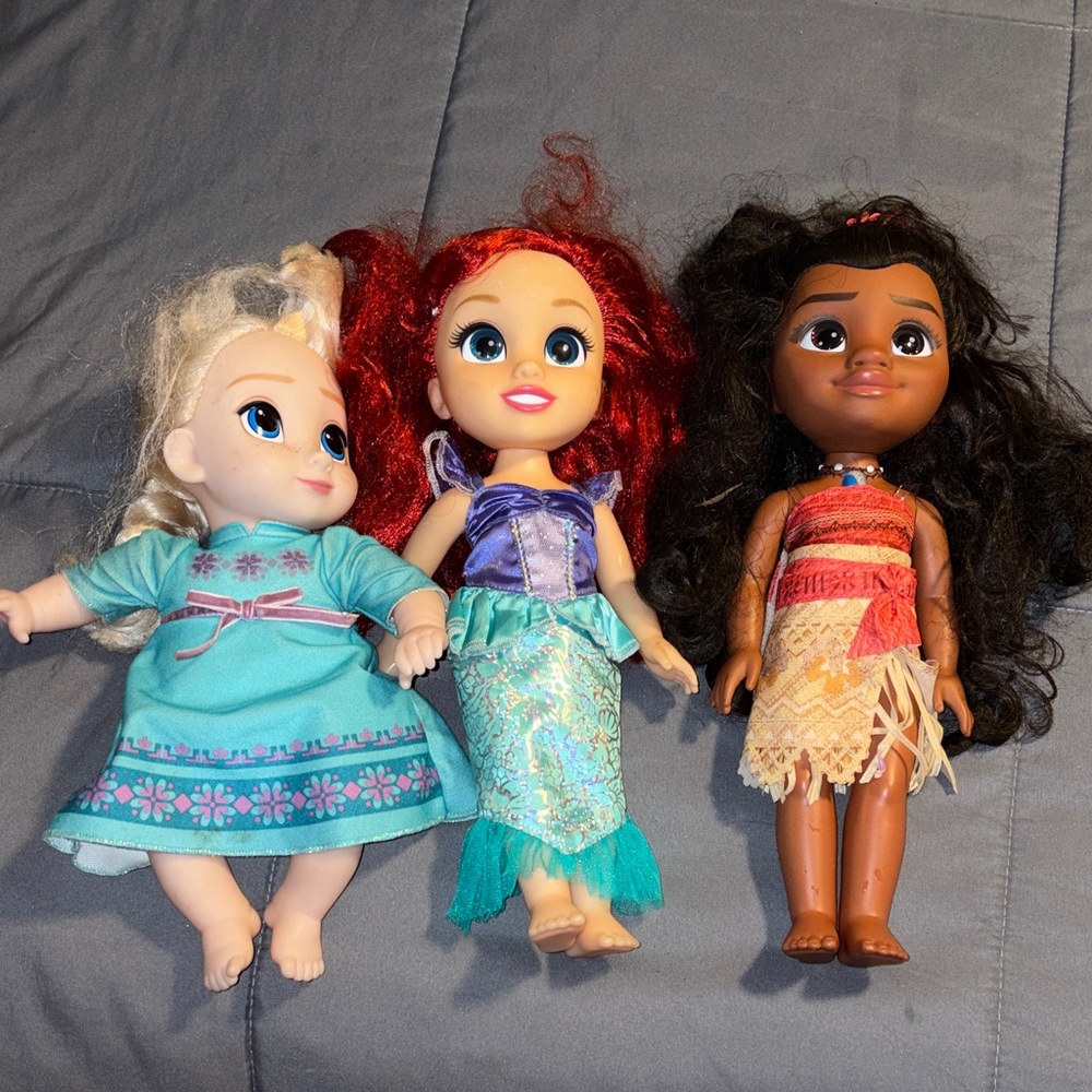 Disney Princess Doll Trio Elsa, Ariel, Moana